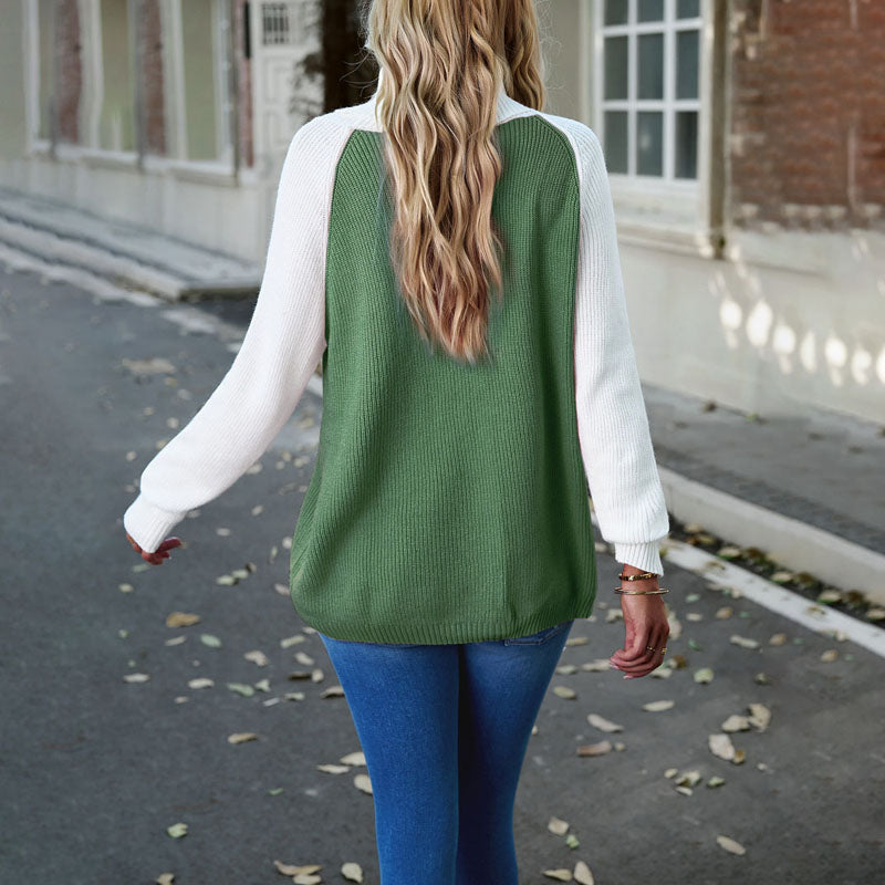 Drune | Pullover in Kontrastfarbe