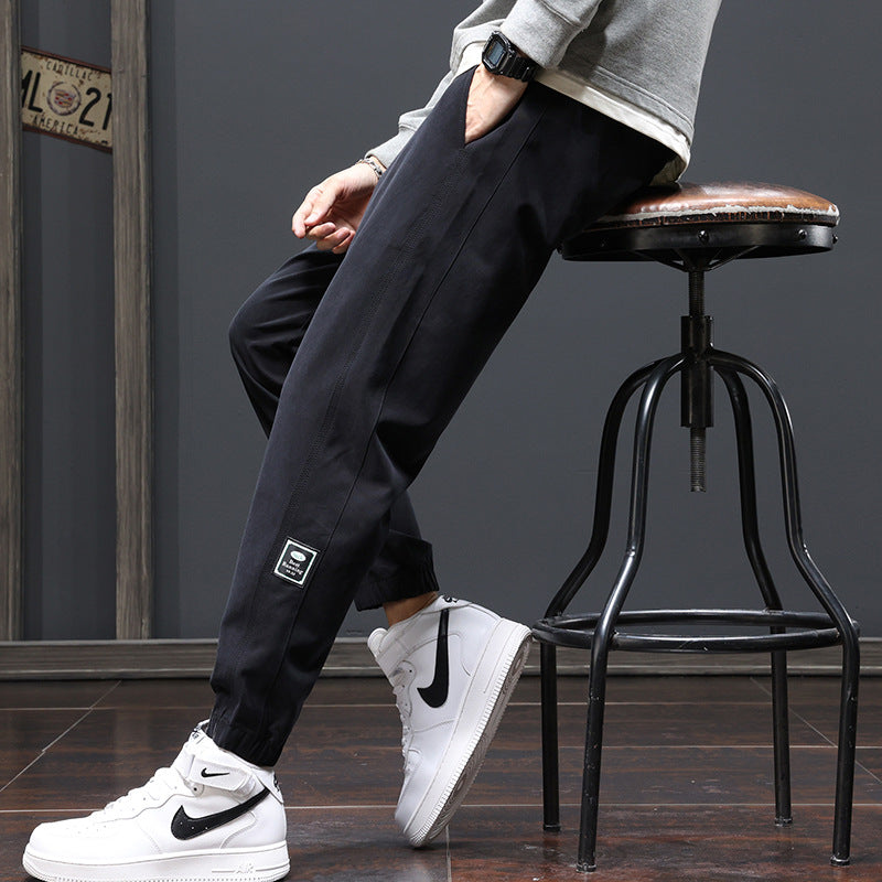 Herren Relaxed-Fit Joggerhose mit elastischem Bund, Kordelzug und Bündchen Drune