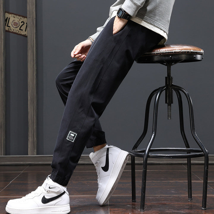 Herren Relaxed-Fit Joggerhose mit elastischem Bund, Kordelzug und Bündchen Drune