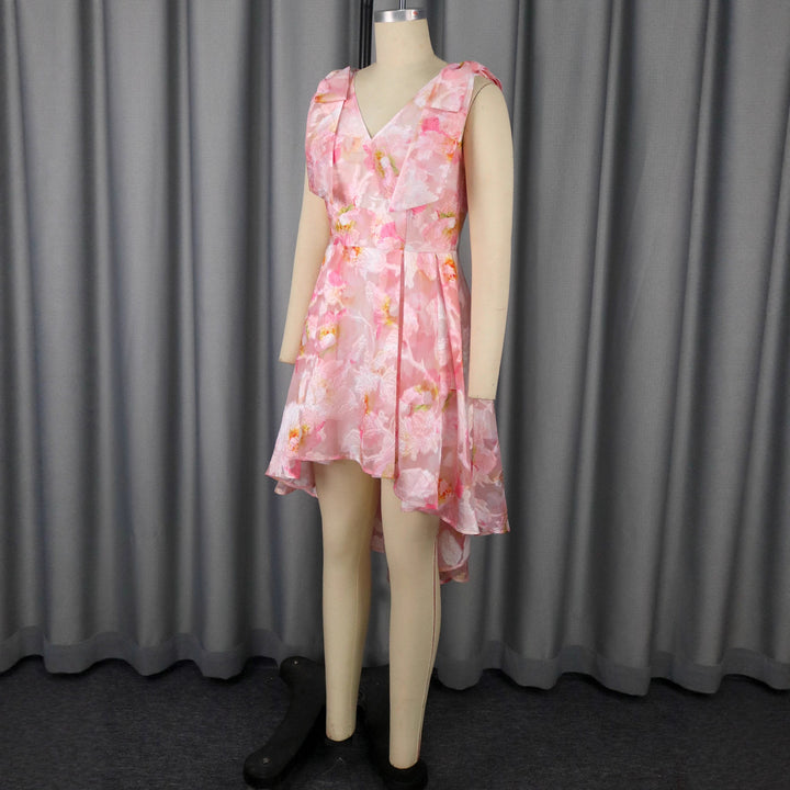 Damen Verspieltes Cocktailkleid mit asymmetrischem Saum und Rüschendetails Drune