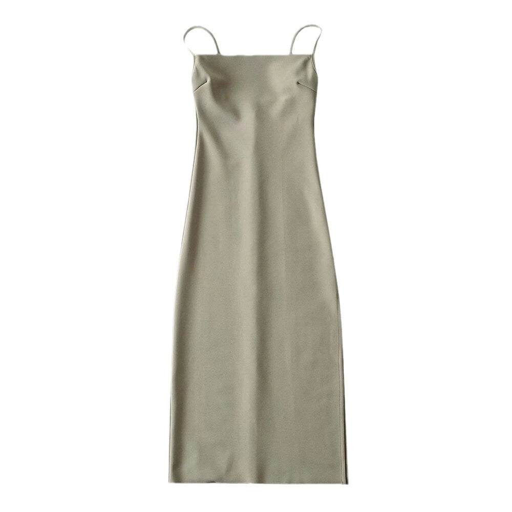 Damen langes Abendkleid mit elegantem Schlitz Drune