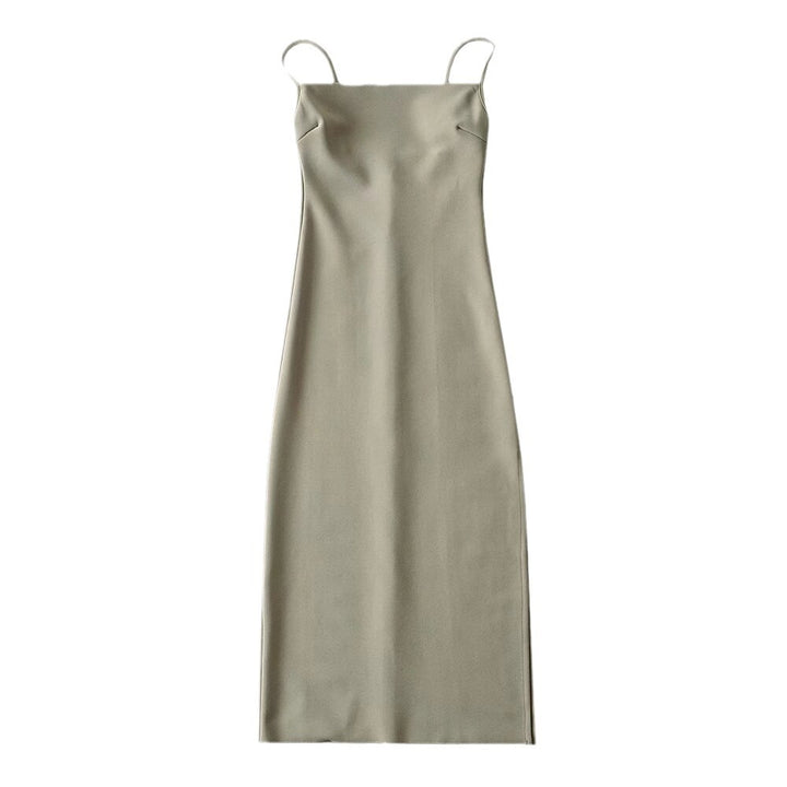 Damen langes Abendkleid mit elegantem Schlitz Drune