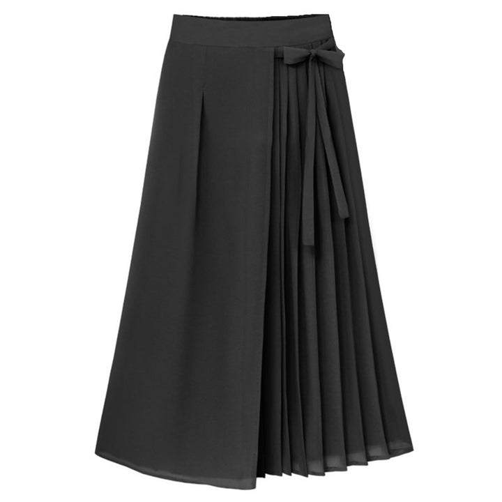 Damen Eleganter Plisseerock mit seitlichem Taillengürtel Drune