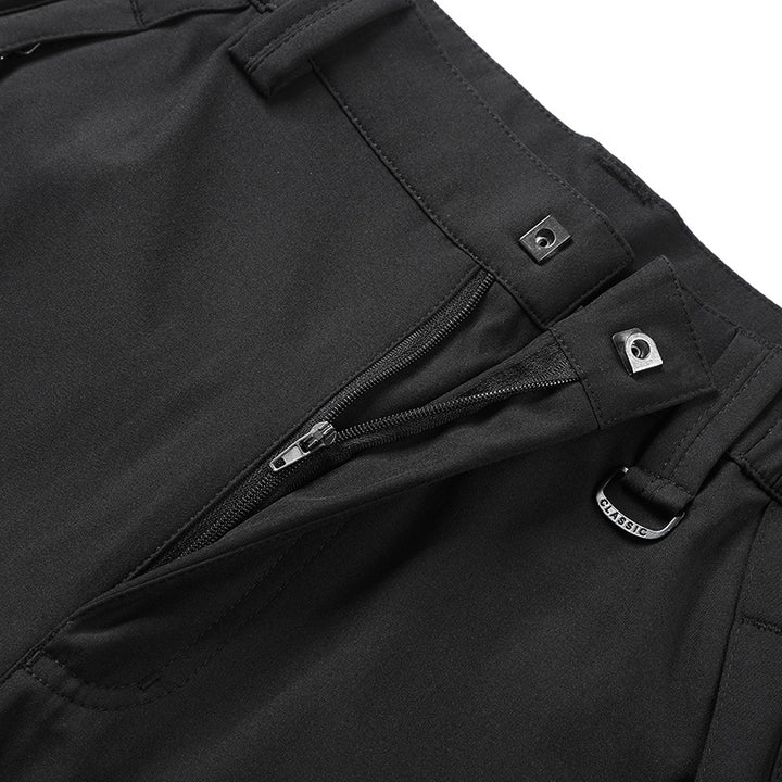 Herren Softshell-Hose für Outdoor mit vorgeformten Knien, integriertem Gürtel und Reißverschlusstaschen Drune