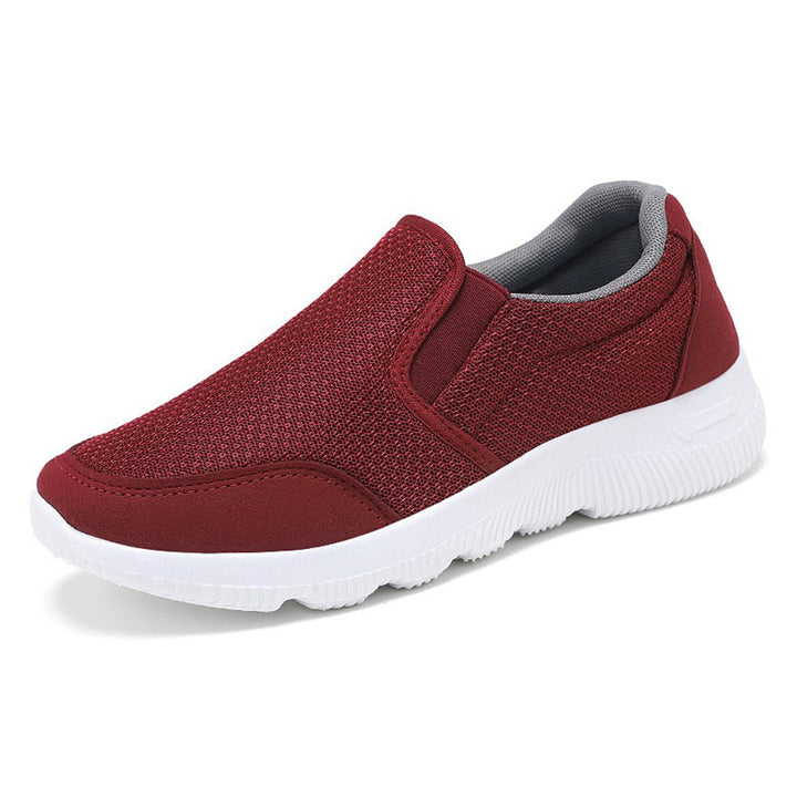 Herren nan atmungsaktiver Slip-On Freizeitschuh mit dehnbarem Einstieg, gestricktem Mesh-Obermaterial und stoßdämpfender EVA-Sohle Drune