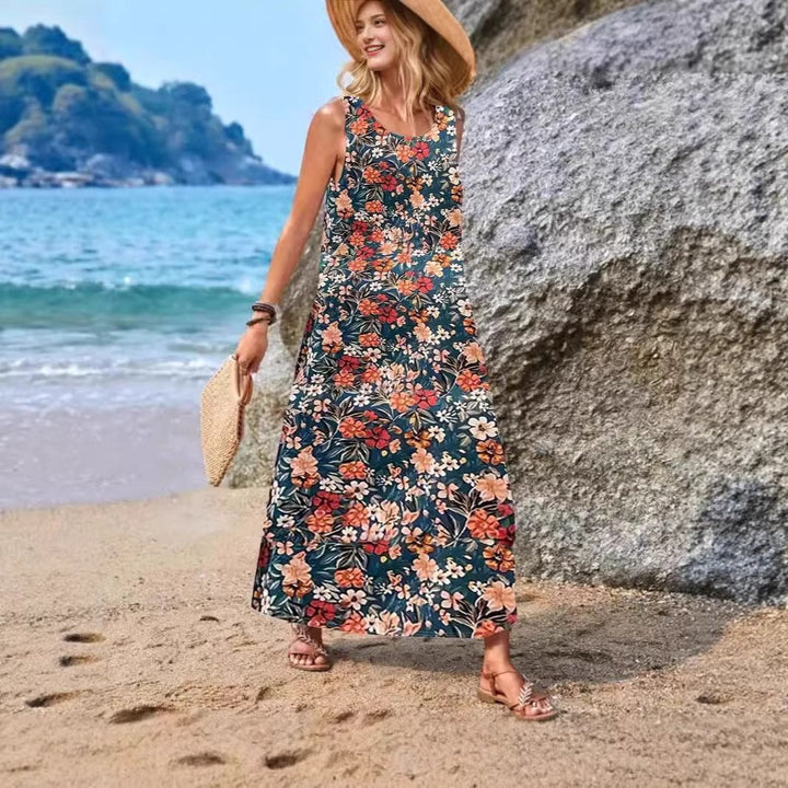 Damen Maxikleid mit einzigartigen Schmetterlingsdruck Drune