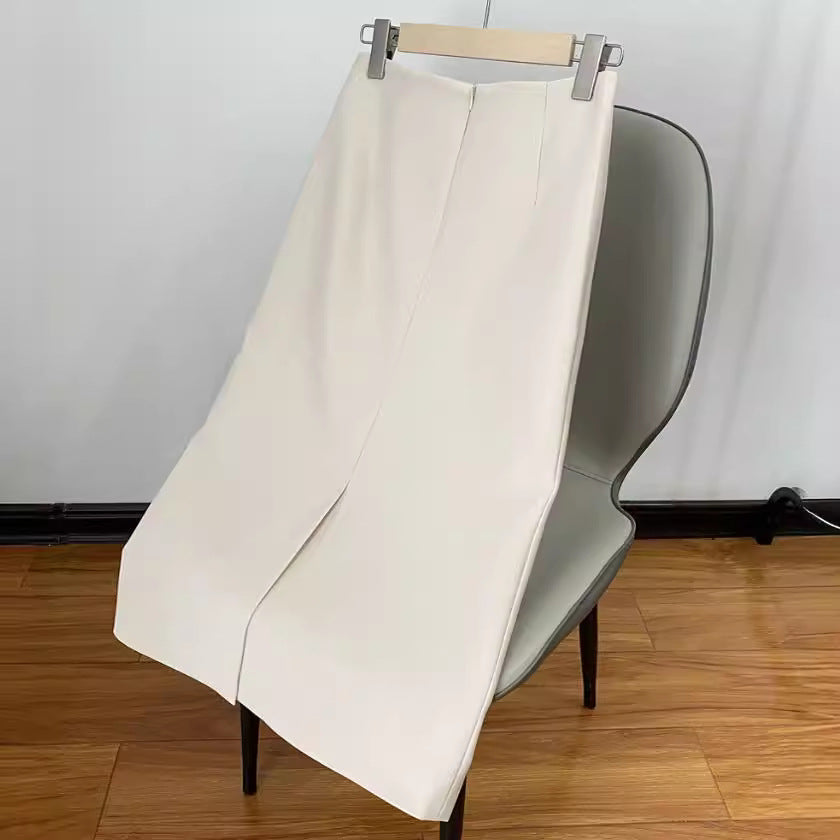 Damen Eleganter Bleistiftrock mit hohem Bund und figurbetontem Schnitt Drune