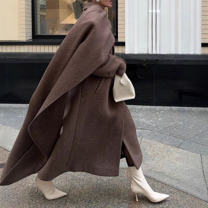 Damen eleganter Umhangmantel mit doppelt gefüttertem Design Drune