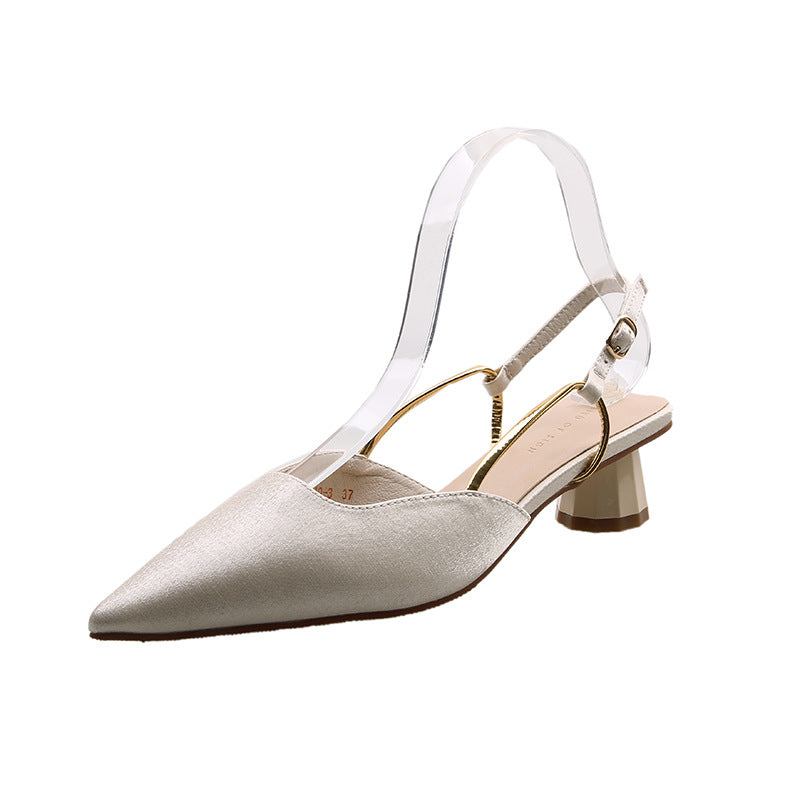 Damen Slingback Pumps mit elegantem Metallverschluss Drune