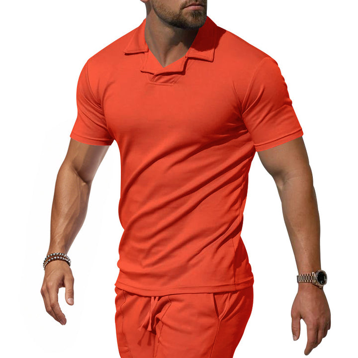Herren Sportliches Kurzarm-Poloshirt mit innovativem Design und atmungsaktiver Funktion Drune