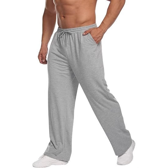 Herren nan locker fallende Loungehose aus softem Jersey mit Kordelzug, elastischem Bund und geradem Bein Drune