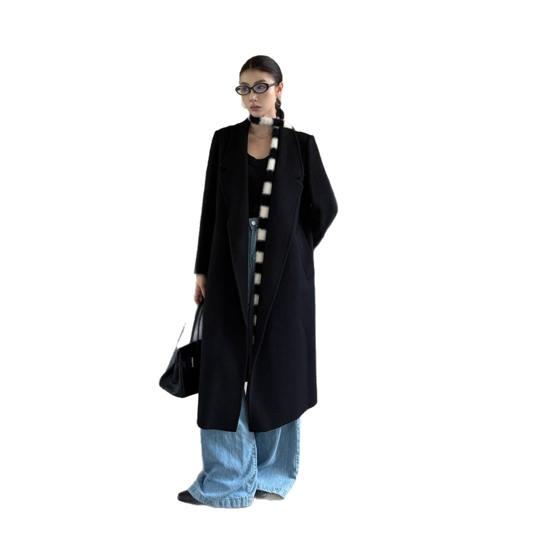Damen Oversize Wollmantel mit strukturierter Schulterpartie und elegantem Revers Drune
