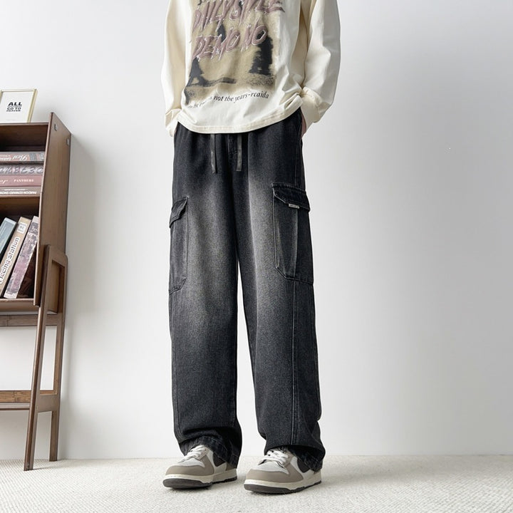 Herren Cargo-Jeans mit weitem Schnitt und Taschen Drune