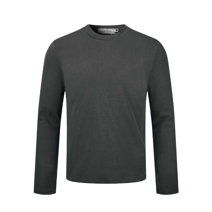 Unisex Feines Langarm-Basicshirt mit Rundhals und schmaler Passform Drune