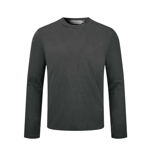 Unisex Feines Langarm-Basicshirt mit Rundhals und schmaler Passform Drune