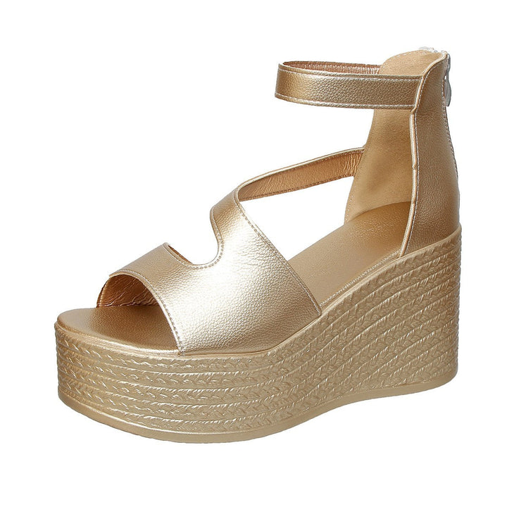 Damen Wedge-Sandalen mit verstellbarem Riemen und rutschfester Sohle Drune