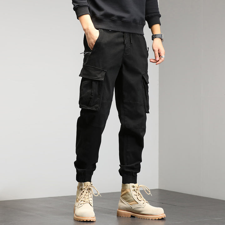 Herren Cargo-Joggerhose mit multifunktionalen Cargotaschen und elastischem Saum Drune