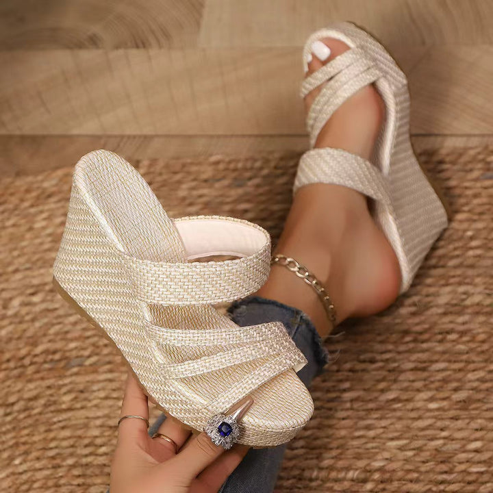 Damen Wedge-Sandalen mit elegantem Riemchen-Design Drune