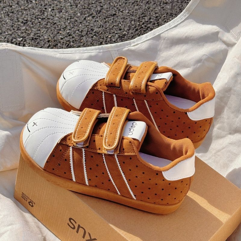Damen Sneaker mit doppelt verstellbarem Klettverschluss und weichem Innenfutter Drune