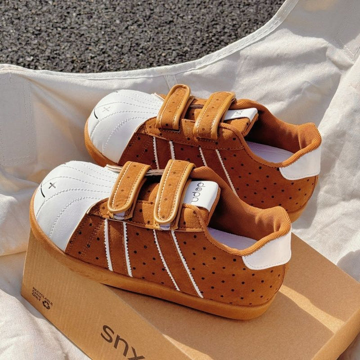 Damen Sneaker mit doppelt verstellbarem Klettverschluss und weichem Innenfutter Drune