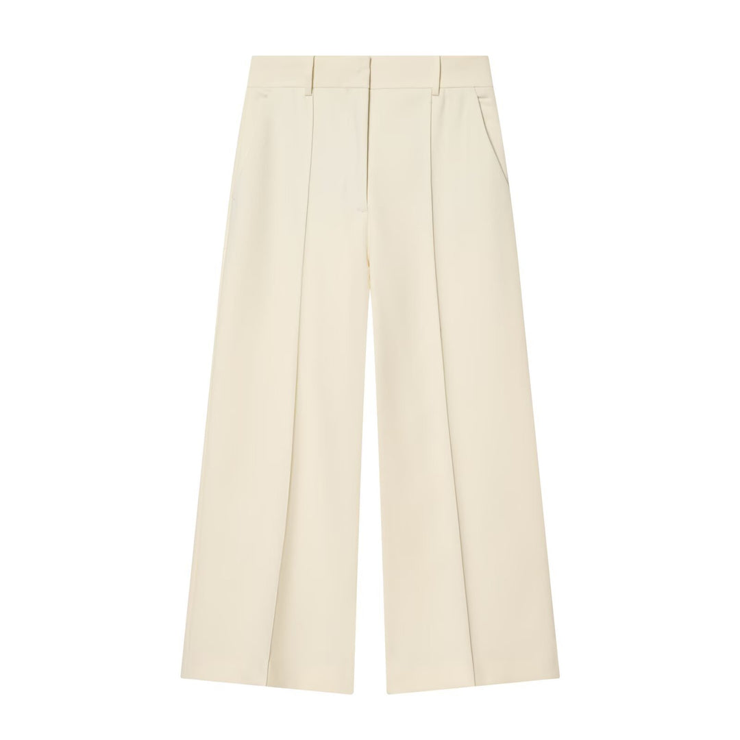 Damen Zweiteiliges Anzugs-Set mit Oversize-Longblazer und High-Waist Bundfaltenhose Drune