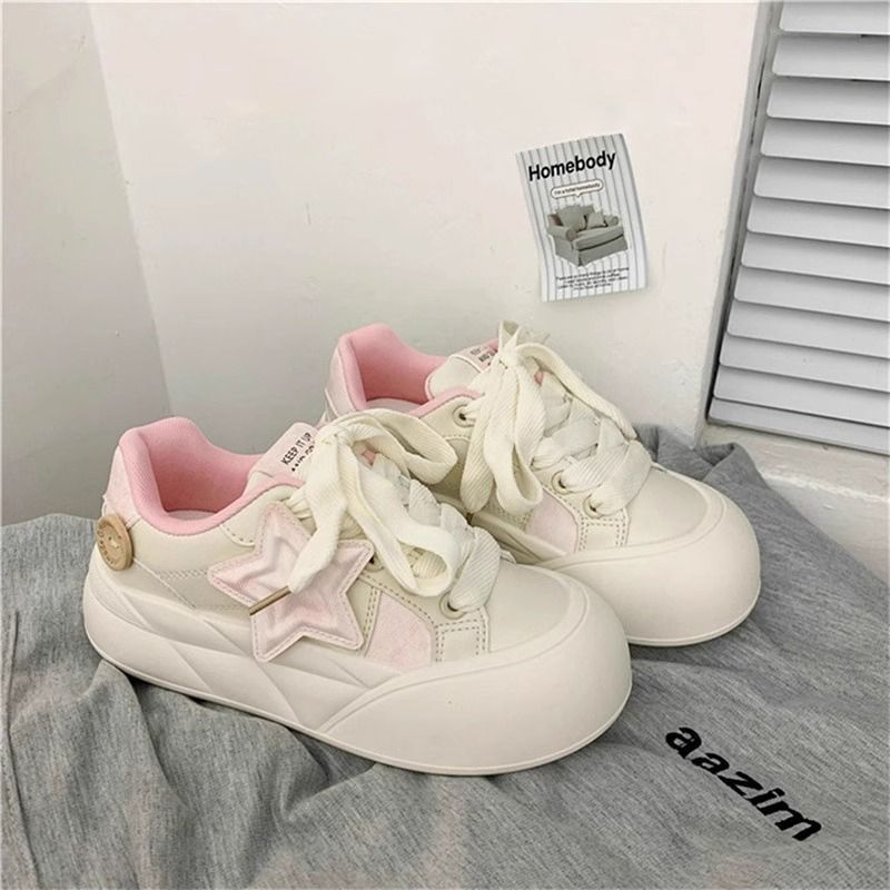 Damen Sneakers mit trendigem Sternen-Applikation und komfortabler Laufsohle Drune