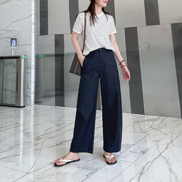 Damen Bequeme und moderne weite Stoffhose Drune
