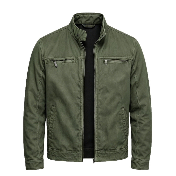 Herren Modische Übergangsjacke mit Reißverschluss und Taschen