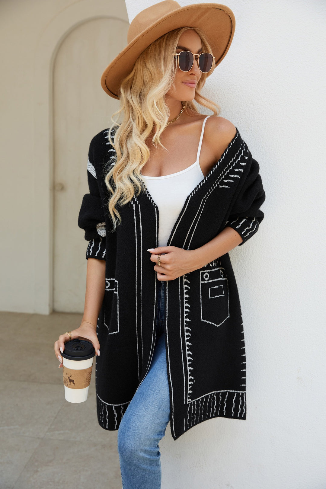 Damen Strickjacke mit markantem Design und lässigem Schnitt Drune