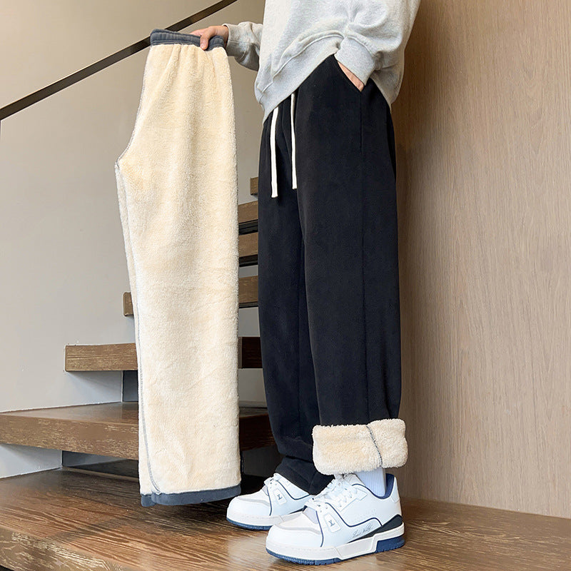Damen Bequeme Fleece-Relaxed Fit Hose