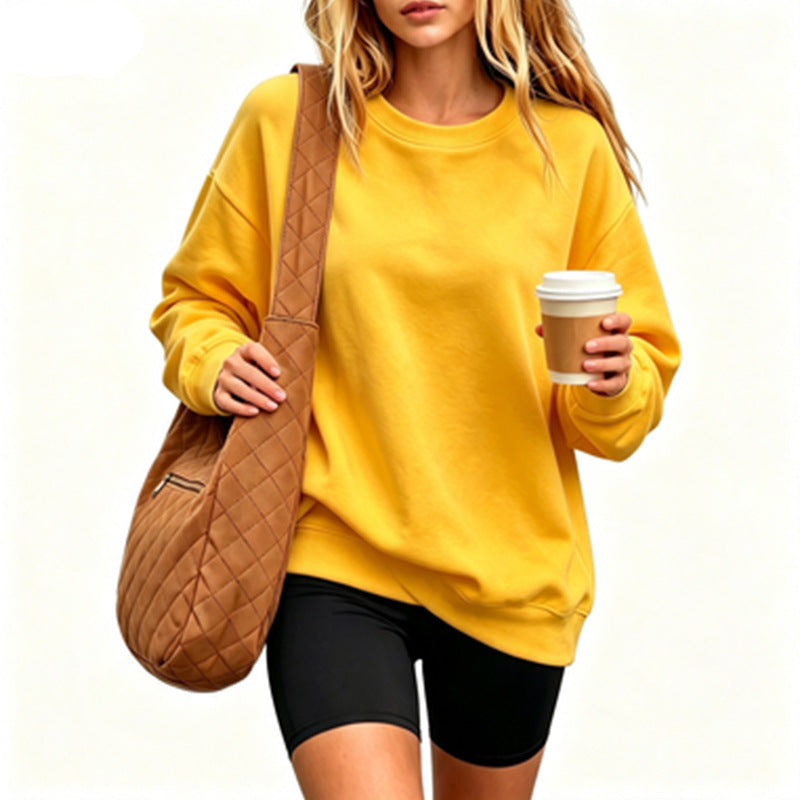 Damen Bequemer Oversized Sweatshirt Drune