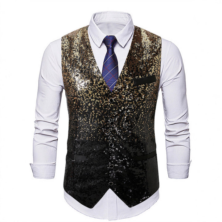 Herren Weste mit Schimmernden Pailletten & Auffälligem Look | Drune