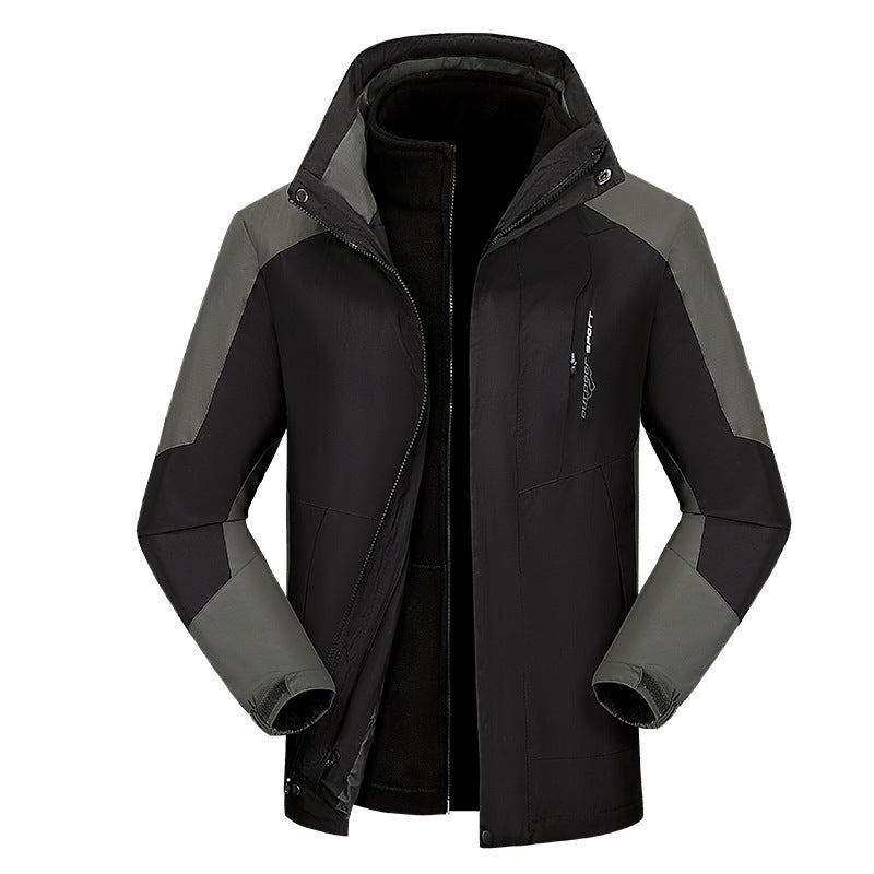 Damen vielseitige Outdoorjacke mit abnehmbarer Fleece‑Innenjacke und winddichter Softshell‑Hülle Drune