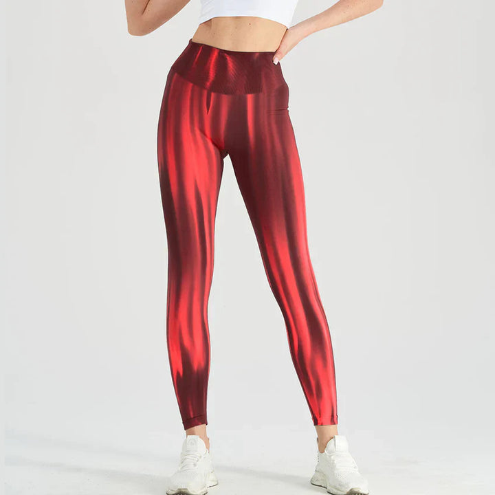 Drune | High Waist Leggings mit Wellenmuster - Perfekt für Freizeitaktivitäten für Damen