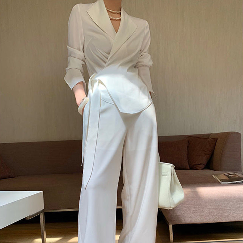 Damen eleganter Wickelblazer Drune