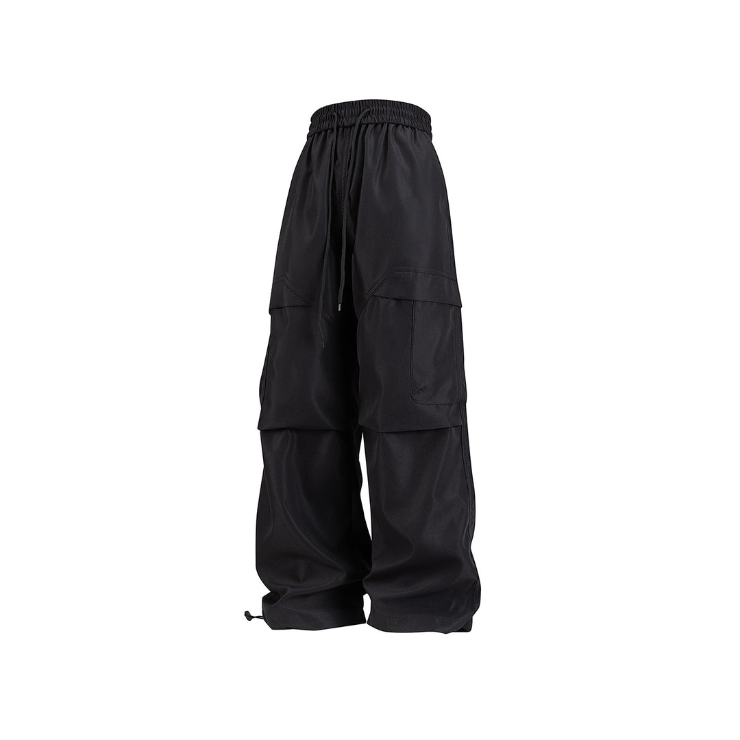 Unisex Weite Cargo-Hose im Utility-Baggy-Stil mit Elastikbund und verstellbaren Beinabschlüssen Drune