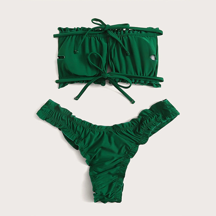 Damen Bikini-Set mit voluminösen Rüschendetails Drune