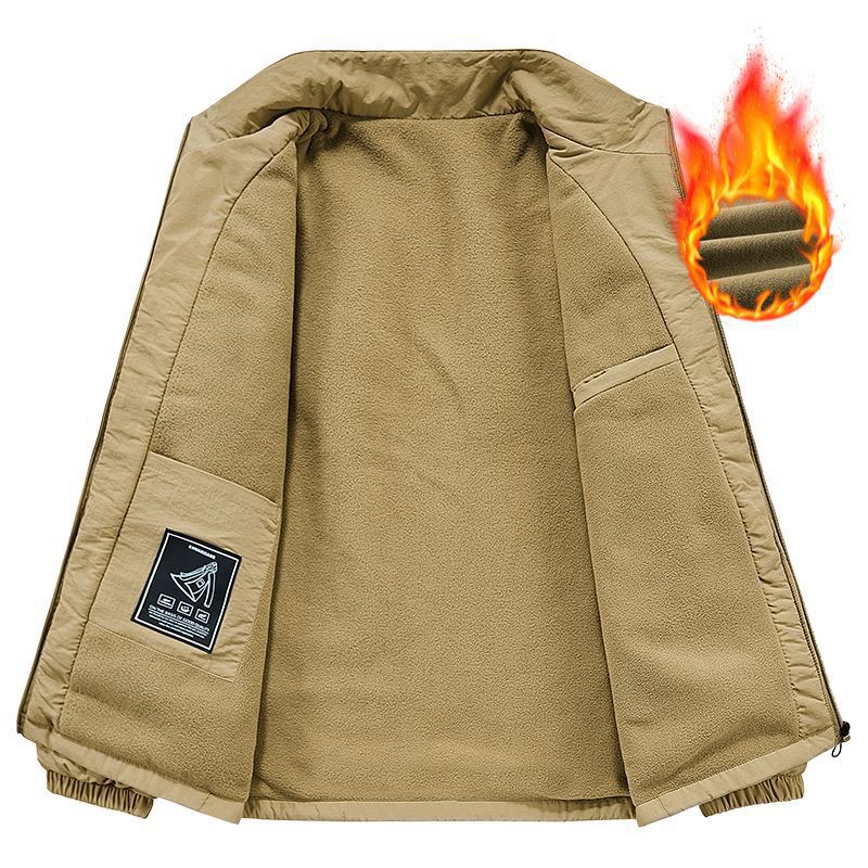 Herren Leichte Übergangsjacke mit Fleece-Innenfutter und Stehkragen Drune