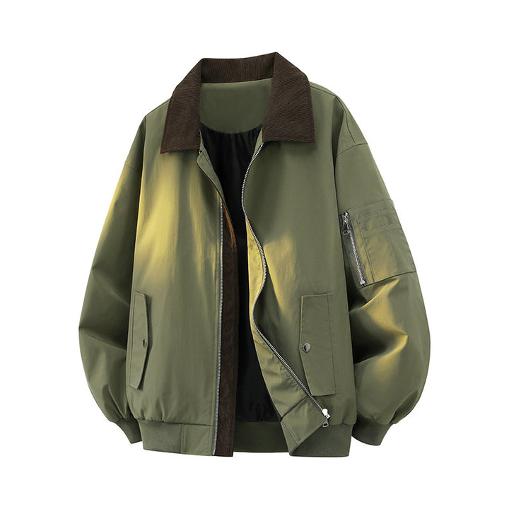 Damen Modische Übergangsjacke mit hohem Kragen Drune