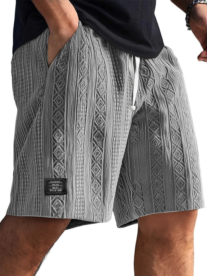 Herren Stilvolle Freizeithosen im lässigen Strickdesign Drune