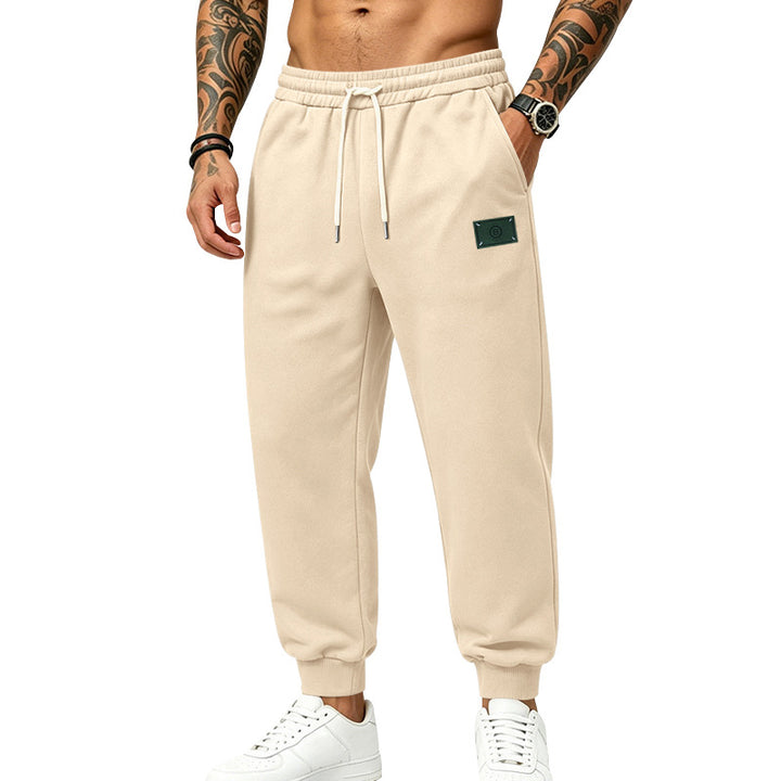 Herren Relax-Fit Jogginghose mit angerauter Innenseite, elastischem Bund und Kordelzug Drune