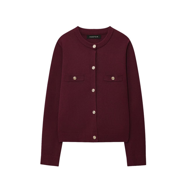 Damen Cardigan mit Knopfdetails und Brusttaschen Drune