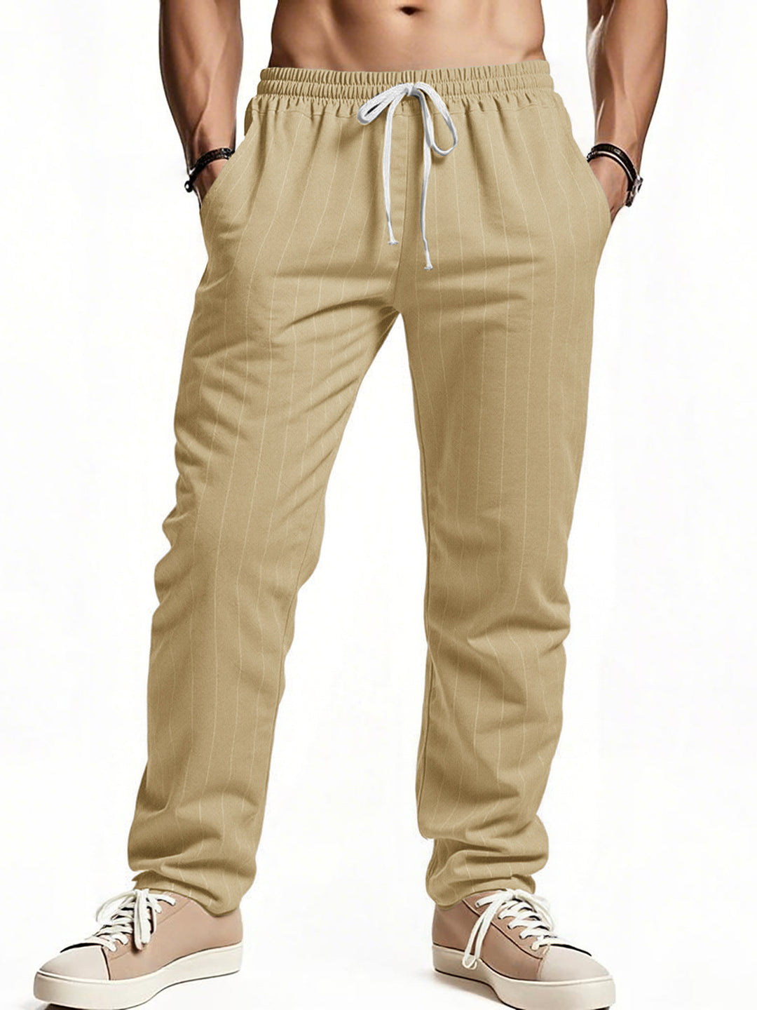 Herren komfortable Freizeithose mit gestreiftem Design Drune