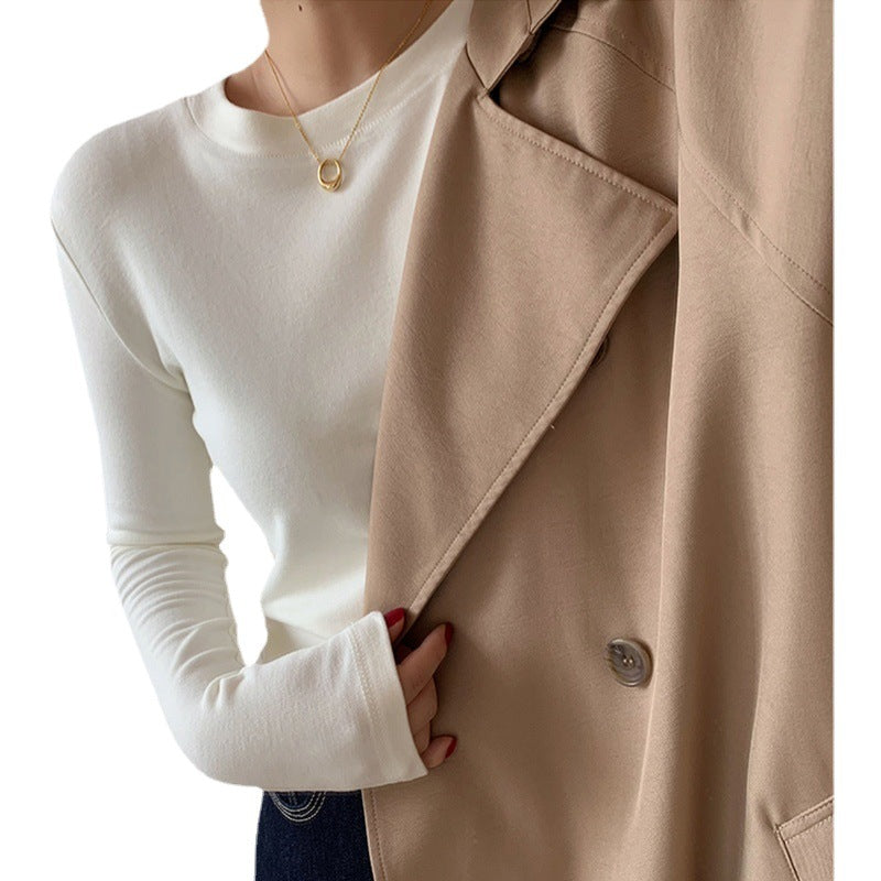 Damen Langarmshirt aus weichem Baumwollstoff mit lässigem Schnitt Drune