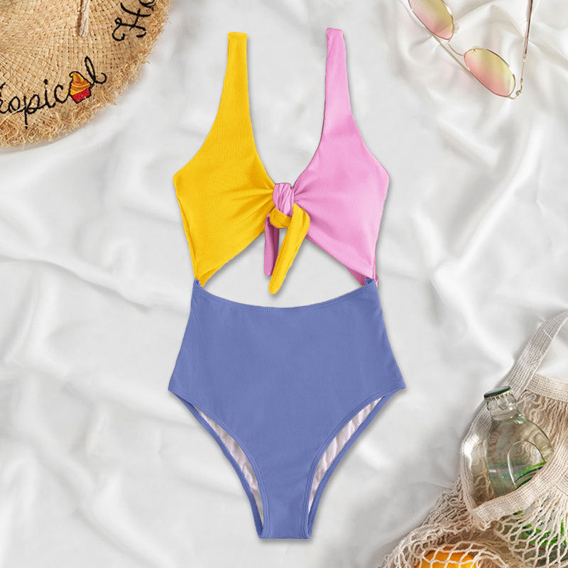 Damen Triangel-Bikini-Set mit verstellbarem Knotendesign Drune