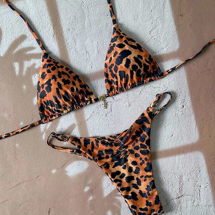 Damen Triangel-Bikini mit aufregendem Animal-Print Drune