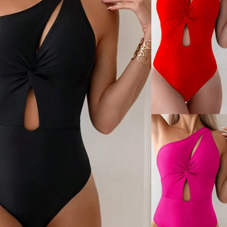 Damen Einteiler mit asymmetrischem Design und raffiniertem Cut-Out Drune