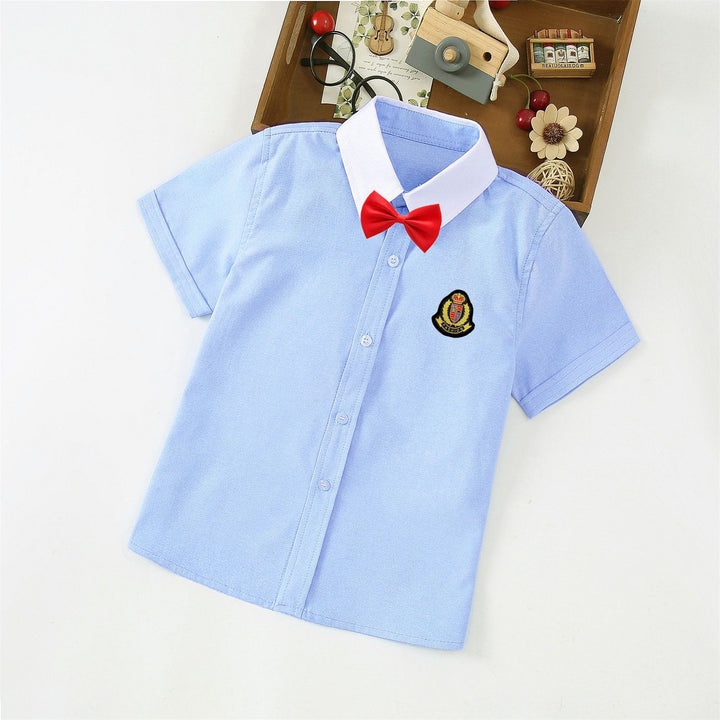 Jungen Elegantes Kurzarmhemd mit Fliege Drune