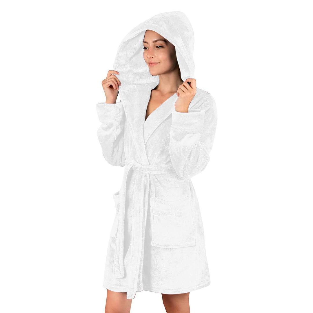 Damen Bademantel aus weichem Mikrofaserstoff Drune
