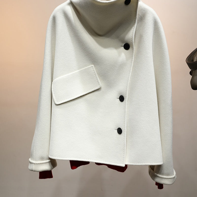 Damen elegante Übergangsjacke mit hohem Kragen Drune